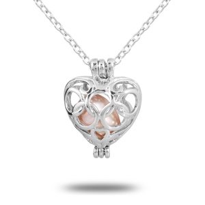 Collar con Colgante de Perlas y Flores de Estilo Europeo Americano B01030 con Diseño de Ostra y Deseos de Amor - Product Image 3