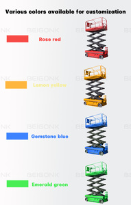 מעלית מספריים ניידת על זחלים לעבודה בשטח קשה, פלטפורמת עבודה הידראולית להרמת אדם לגובה - Product Image 3