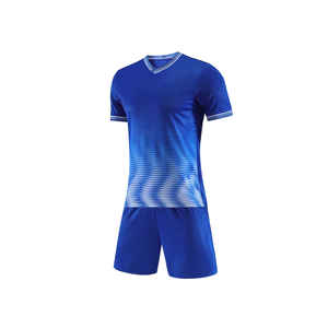Seragam Sepak Bola Klub Jersey Modern Warna <span class=keywords><strong>Pink</strong></span> Dapat Disesuaikan Sublimasi Pewarna Rajutan Putih Biru Pakaian Sepak Bola Murah - Product Image 3