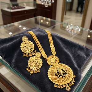 Wholesale Forming 14K 18K 24K Micro Gold Filled Long Necklaces Set, Fashion Long Necklaces Set, Traditional Design Jewelry Set. - Product Image 6