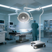 2026 Neue Elektrische Mobile OP-Leuchte mit LED, Akku-Backup & CE-Zertifizierung für Notfälle und Kleinere Eingriffe, Metall-Kunststoff