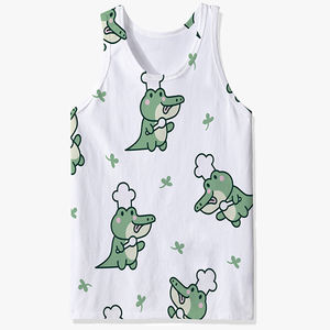 Summer 3D Digital Printed Customizable Cartoon Pattern Men's <b>Sleeveless</b> Casual Sports Tank <b>Top</b> - Product Image 2