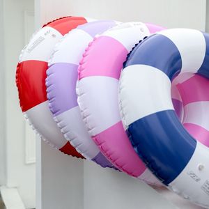 Flotador de Piscina con Forma de Anillo, Diseño Retro a Rayas, <span class=keywords><strong>Inflable</strong></span> de PVC para Fiestas de Verano en la Playa, para Adultos y Niños - Product Image 4
