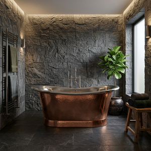 Bañera Ovalada Independiente de Cobre, Bañera de Lujo de Metal para Baño, Hotel, Spa - Product Image 2