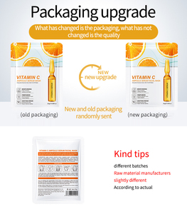 Maschera in Tessuto Idratante con Acido Ialuronico e Vitamina C Formato da Viaggio per Pelle Grassa e Mista Schiarisce le Macchie per la Cura del Viso - Product Image 6