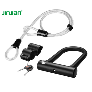 Anti-taglio 12 tonnellate U Lock 14mm D Shape grillo Bike Lock <span class=keywords><strong>con</strong></span> cavo resistente per <span class=keywords><strong>moto</strong></span>
