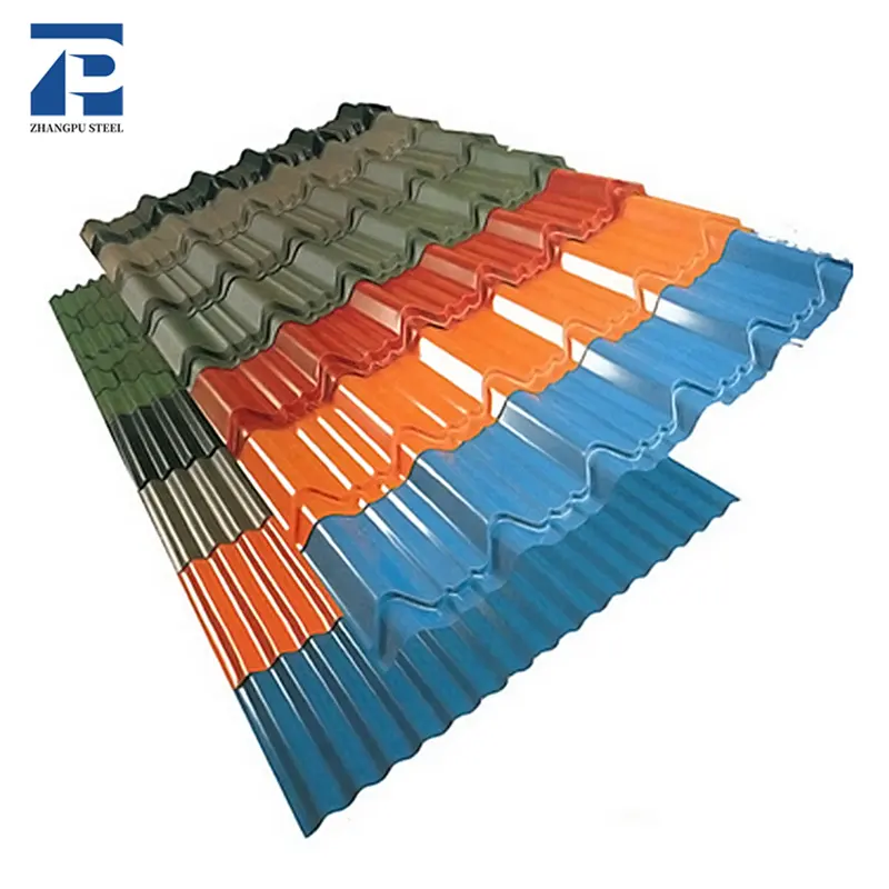 Color Coated Steel Galvanized Corrugated Roofing Sheet Prices PPGI Roofing Sheet 06mm Color Coated Steel