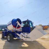 Camion malaxeur à béton autochargeur 3,5 mètres cubes, mobile et portable