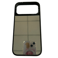 Coque de téléphone 2-en-1 avec panneau arrière remplaçable et porte-cartes miroir, design de luxe, en plastique, pour iPhone 17 Pro Max
