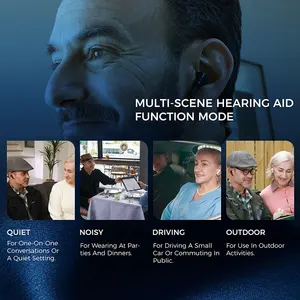 Wholesale New Stylish Audiphones Rechargeable Bluetooth Wireless Hearing Aid Suitable For Mild To Moderate Deaf People