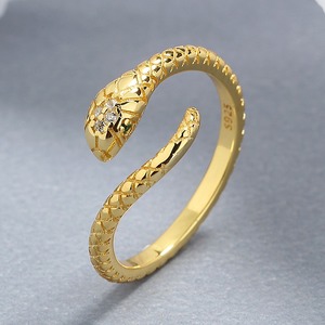 Nabest <span class=keywords><strong>925</strong></span> <span class=keywords><strong>argento</strong></span> Sterling anelli a forma di serpente 18k placcato oro regolabile anelli personalizzati per donne produttore di gioielli - Product Image 3