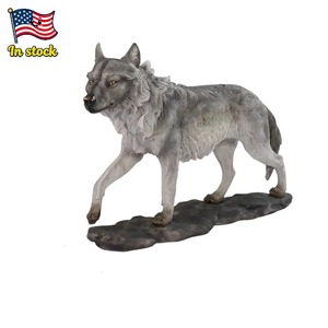 Sói Xám đi bộ thực tế-Tượng nhự<span class=keywords><strong>a</strong></span> 11.81in, trang trí trong nhà Hoang Dã & Gothic - Product Image 1