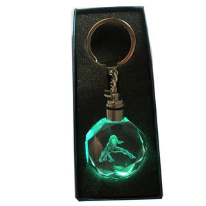 Nuevo diseño Vengers serie Marvel 3D láser Scarlett Johansson Viuda Negra forma octángulo cristal transparente llavero luz LED - Product Image 3