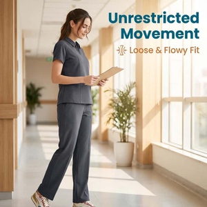 <span class=keywords><strong>Camice</strong></span> da Laboratorio Minimalista Traspirante in Tessuto Dobby Corto, Nuovo, Semplice, Lavabile, in Poliestere, Unisex, con Risvolto, Moderno, per Ospedale - Product Image 4