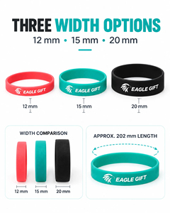 Bracelet promotionnel en caoutchouc avec logo imprimé en relief - Product Image 6