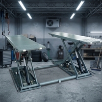 Lève-voiture électrique à ciseaux hydraulique à double vérin BOJINSI BJS2828-MB35 110V/220V 3000kg, hauteur de levage 48 pouces, garantie 10 ans