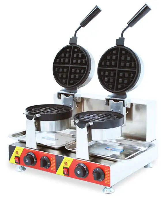 Chefmax Cửa Hàng Snack Các Nhà Sản Xuất Bánh Quế Máy Điện Xoay Cá Nhân Waffle Maker