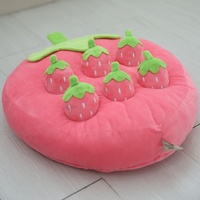 Jouet à mâcher pour animaux de compagnie en matériau PP écologique Jouet en peluche carotte pour chats chiens Ananas Fraise Fruits Légumes Chien