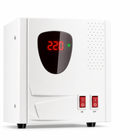 Regulator Tegangan Otomatis Fase Tunggal 5000W 220V 140-265V AVR untuk AC, Kulkas, Komputer