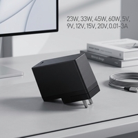 Chargeur rapide USB AC/DC 15W 27W 36W 45W 5V 9V 12V 15V 20V 2.25A 3A avec adaptateur d'alimentation SMPS à découpage et prises UK AU US EU