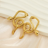 Personnalité de la mode torsadé irrégulière serpent forme boucles d'oreilles bijoux en acier inoxydable de haute qualité pour les femmes prix usine