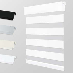 Rideaux zébrés motorisés au design moderne - Fonctionnement fluide jour et nuit pour appartement/fenêtre en <span class=keywords><strong>baie</strong></span> - Product Image 2