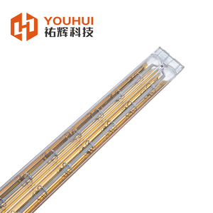 THG101296 트윈 튜브 석영 히터 할로겐 램프 230V 1500W 파이프 확장 기계 용 골드 코팅 적외선 램프 - Product Image 6