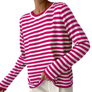 Pull en tricot rayé pour femme, col rond, manches longues, style rétro classique, SMLXL, style Europe, Amérique, Asie du Sud-Est, pour le quotidien - Product Image 5