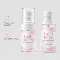 Spray Fixateur de Cils Lash Freeze pour Salons de Beauté, Fournitures d'Extensions de Cils, Vente en Gros en Marque Blanche Direct Usine