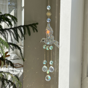 Kristallen Zonvanger Kolibrie Ontwerp 3-delige Set Tuin Suncatcher Opknoping Kristallen Ornament Voor Huisdecoratie Hanger - Product Image 3