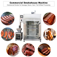 Four industriel à fumage de viande et machine commerciale de transformation alimentaire pour le séchage de saucisses, bacon, jambon, canard et poisson