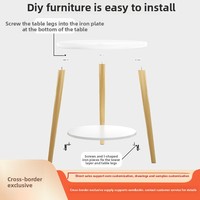 Petite table basse en bois, table d'appoint mobile pour canapé, table de chevet, utilisation domestique, design minimaliste moderne, étagère de rangement pour appartements, accent décoratif