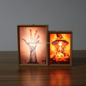 Lámpara de noche Marco de fotos de madera Usb 3D Luz de noche Pintura Diseño personalizado Dibujos animados Led Imagen retroiluminada Marco de fotos de <span class=keywords><strong>anime</strong></span> - Product Image 1