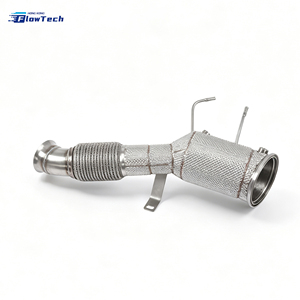 Downpipe de alto rendimiento para BMW B58 X5 X6 735 740 3.0T con OPF, escape de turbocompresor de alto flujo ss304 con escudo térmico - Product Image 1