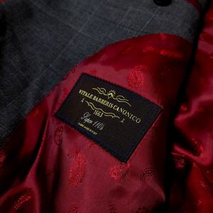 <span class=keywords><strong>Traje</strong></span> Italiano VBC Super 110s de Lana Transpirable de 3 Piezas, Gris Oscuro, Diseño Prince of Wales, Corte Entallado, para Negocios, Bodas y Eventos Formales - Product Image 5