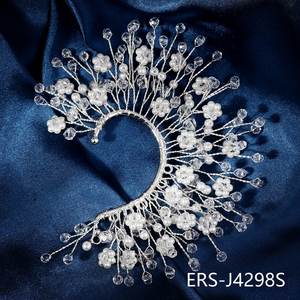 <span class=keywords><strong>Orecchini</strong></span> a Cerchio in Lega con Decorazioni in Filo di Rame e Perline di Cristallo, Stili <span class=keywords><strong>Multipli</strong></span>, Fatti a Mano, per Donne - Product Image 6