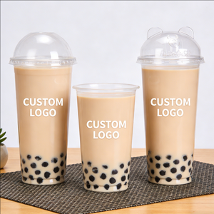 แก้วพลาสติก PET ขนาด 22 ออนซ์ 20 ออนซ์ แบบผนังเดียว 90 มม. พร้อมฝาปิด สำหรับเครื่องดื่มชานมไข่มุก - Product Image 5