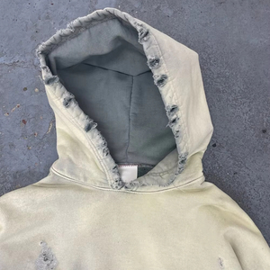 <span class=keywords><strong>Felpa</strong></span> con Cappuccio da <span class=keywords><strong>Uomo</strong></span> Personalizzata, Stile Pullover, in French Terry con Lavaggio Acido, Ricamata, Taglio Corto, Vestibilità Ampia, Effetto Vintage e Usurato - Product Image 3