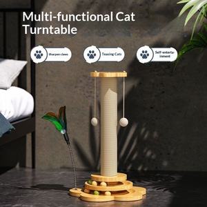 <span class=keywords><strong>Tiragraffi</strong></span> in Legno <span class=keywords><strong>per</strong></span> <span class=keywords><strong>Gatti</strong></span> con <span class=keywords><strong>Colonna</strong></span> in Sisal, Senza Residui, Struttura <span class=keywords><strong>per</strong></span> Arrampicata con Bastoncino Interattivo - Product Image 5