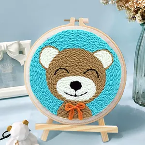 Handmade DIY Art <span class=keywords><strong>Set</strong></span> para Iniciantes Presente de Natal Adequado Fácil de Aprender Cervos de Natal para Punch Needlework Kit - Product Image 2