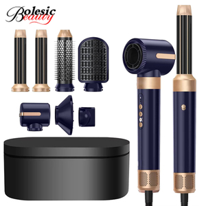 110,000 Rpm High Speed 7 in 1 <strong>Hair</strong> Styler Set Professional Hot Air <strong>Brush</strong> One Step <strong>Hair</strong> Dryer <strong>for</strong> <strong>Straightener</strong> Drying and Curling - Product Image 1