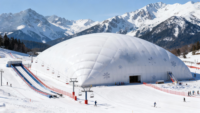 Dôme sportif gonflable climatisé MEISU QM001, grand, résistant au feu, écologique, anti-corrosion, installation facile pour