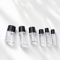 Flacon pulvérisateur de parfum de voyage vide de 10 ml à 50 ml, avec capuchon noir à fermeture rapide, en verre, rechargeable pour usage quotidien, personnalisable