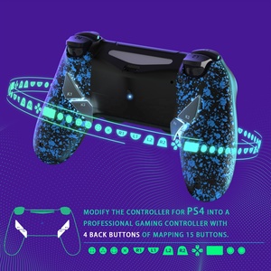 EXtremeRate - Accesorio de Botones Traseros Azules Texturizados, Versión Dawn Tipo C, Kit de Reasignación para Controlador PS4 Slim Pro JDM-040/050/055 - Product Image 4