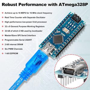 4 pcs V3.0 CH340 atmega328p ban phát triển <span class=keywords><strong>USB</strong></span> Cáp Mini <span class=keywords><strong>USB</strong></span> Mô-đun vi điều khiển thương hiệu ban đầu - Product Image 2