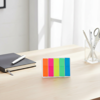 Blocs-notes adhésifs rectangulaires colorés en PET 50mm x 75mm personnalisables pour le bureau/l'école/la maison/les cadeaux Win Sing
