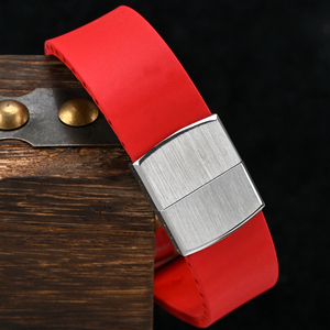 Thiết Kế Mới Gấp Khóa Cho Fkm Dây Đeo Cao Su Đa Màu Sắc Thoáng Khí Cắt Để Kích Thước Tát-up Đầu Phẳng Phổ Ban Nhạc Đồng Hồ - Product Image 6