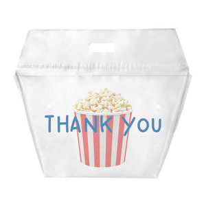 To go food plastic take out Tamper-Evident Plastic Delivery Bags wave carrier die cut customized plastic bag with logo print