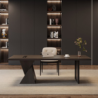 Escritorio de Oficina de Diseño de Alta Gama, Escritorio de Computadora de Madera Maciza Ecológica de Grado E0, Escritorio de Estudio Clásico Ergonómico y Duradero