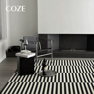 <span class=keywords><strong>Tapis</strong></span> moderne simple imprimé fait main à carreaux blancs <span class=keywords><strong>et</strong></span> noirs pour salon <span class=keywords><strong>et</strong></span> chambre à coucher - Product Image 5